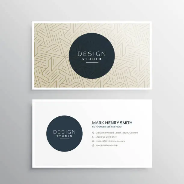 Vector illustration of elegrant business company visiting card template with abstract g