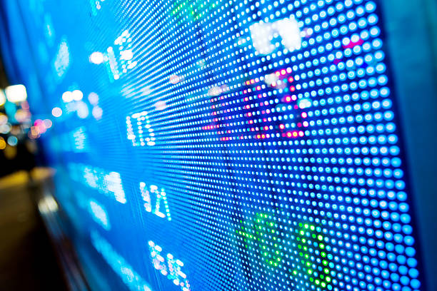 istock Stock market price display 625929280