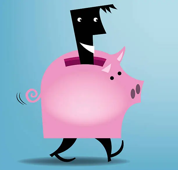 Vector illustration of Money saver
