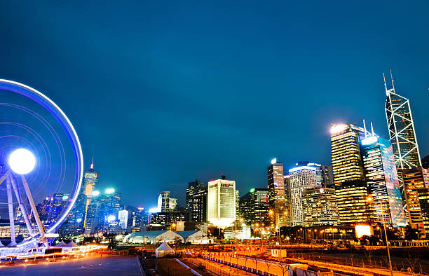 istock Ferris wheel in downtown Hong Kong 625935110