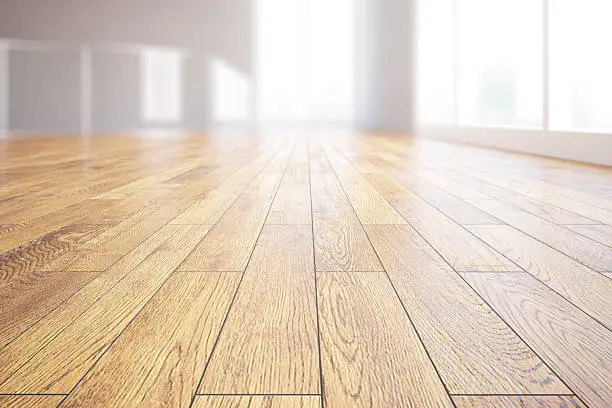 Photo of Light wooden floor closeup