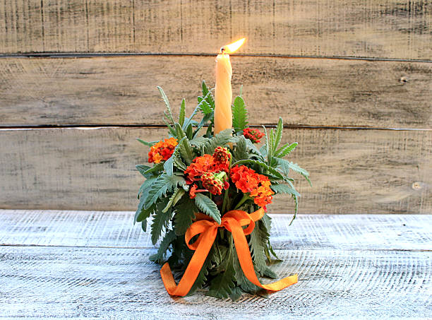 istock Christmas candle handmade lavender 625937360