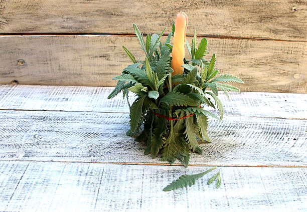 istock Christmas candle handmade lavender 625938048