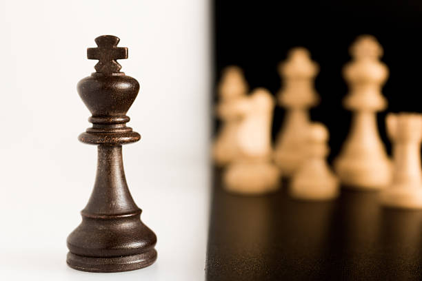 istock Chess photographed on a chessboard 625942488