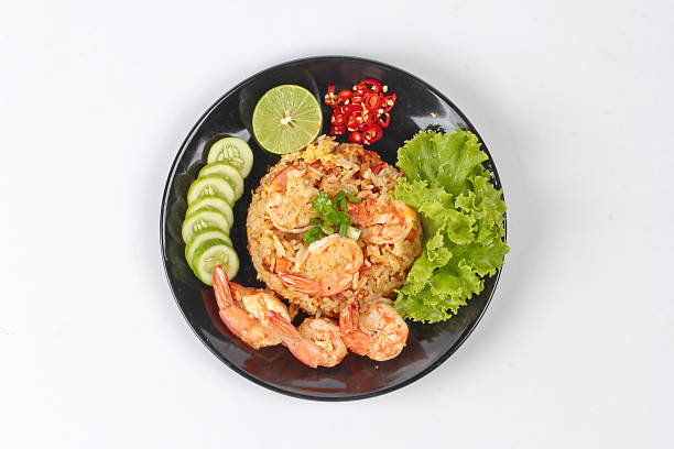 istock Fried rice with shrimp call Khao Pad Kong in Thai 625944810