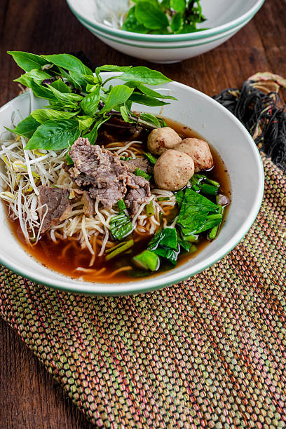 istock asian noodle soup with beef meatball with fresh vegetable 625945806