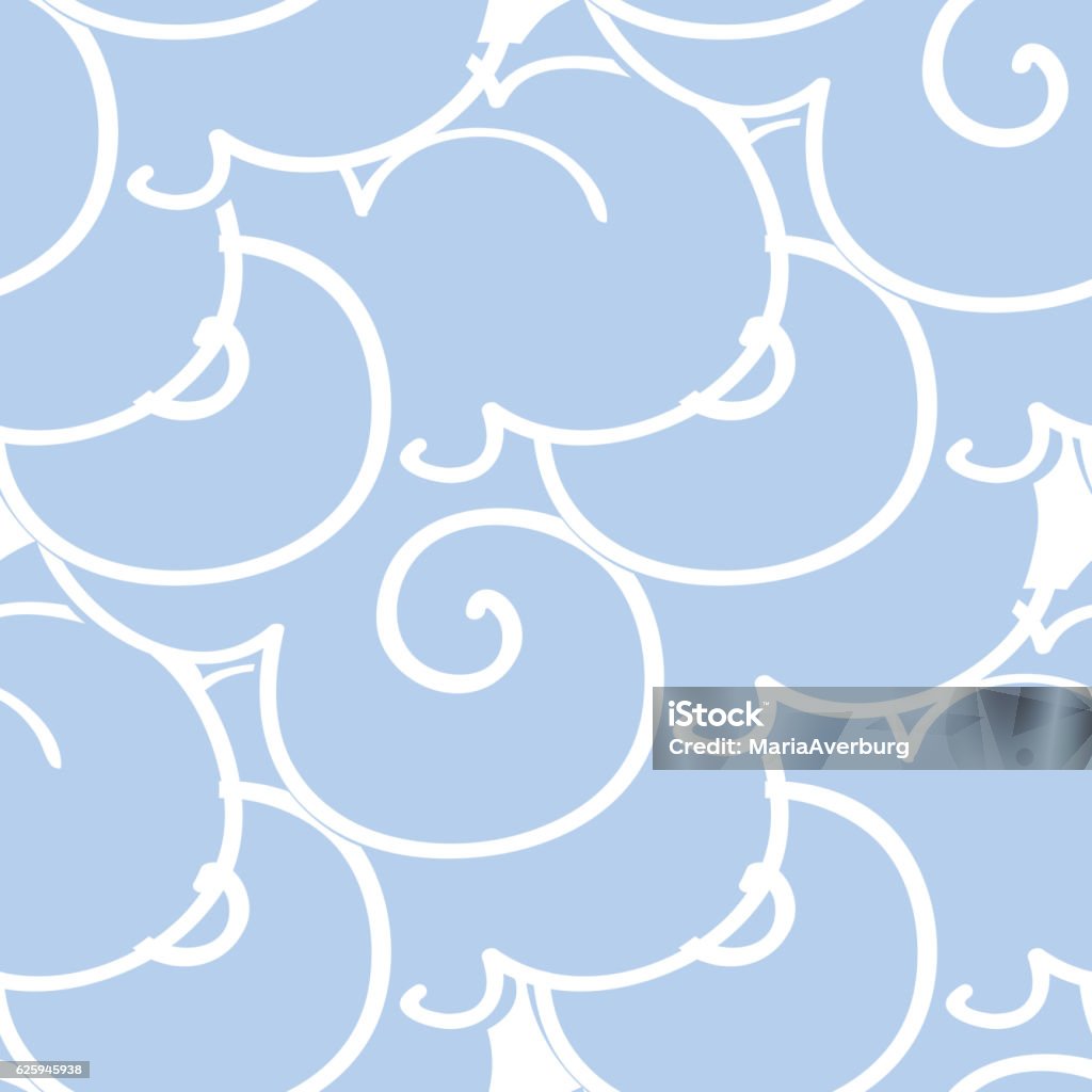 Clouds Pattern One Seamless Pattern With Clouds Vector Illustration Stock Illustration ...