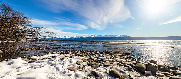 Lake Fagnano in Tierra Del Fuego, Argentina stock photo