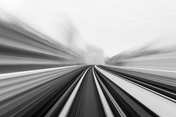 Train on speed in railway station