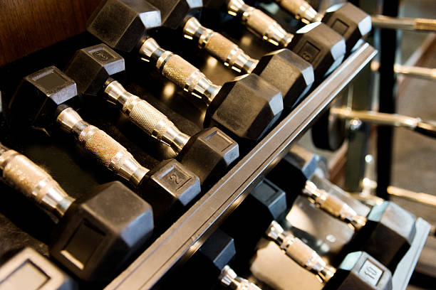 istock Set of dumbbells 625947912