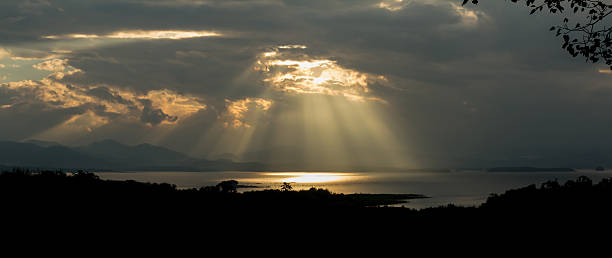 istock Sun rays during sunrise over the moutain 625948528