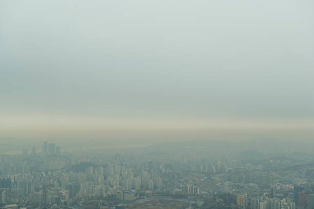 City skyline and smog 