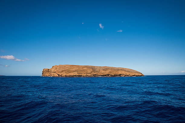Molokini crater in Maui, Hawaii, USA is a popular diving and snorkeling location