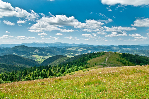 Beautiful mountains landscape in Carpathian