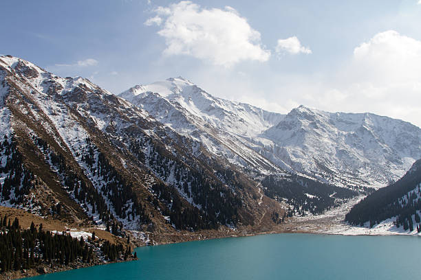 istock Lake in the snowy mountains 625960234