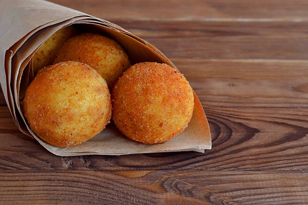 istock Fried rice balls in paper 625963244