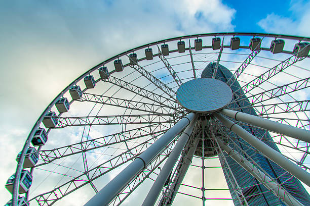 istock big ferris wheel isolated under blue sky 625964278
