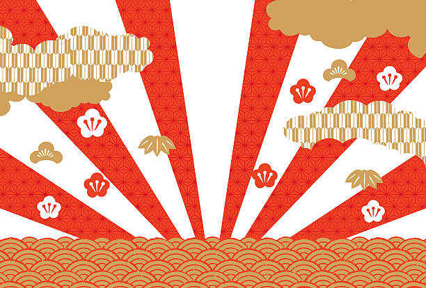 ilustracja hinomaru - new year stock illustrations