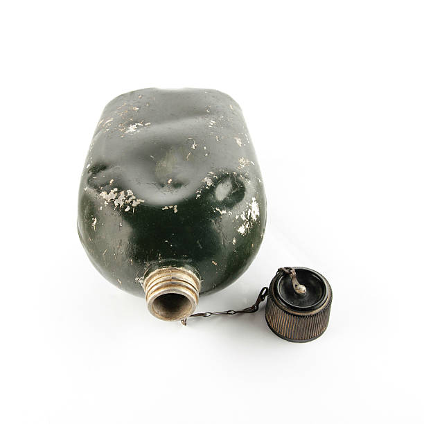 istock Army green flask isolated on a white background. 625974078
