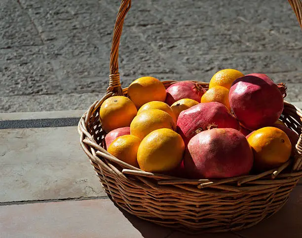 Photo of Fruits in the basket.