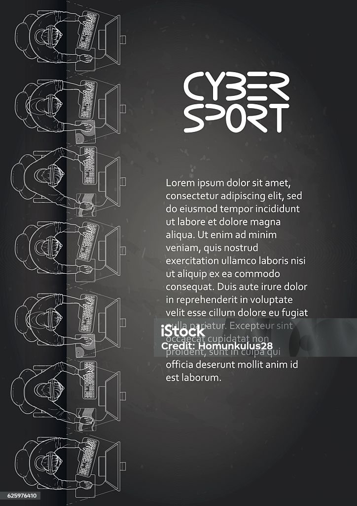 Sport Computer Design Cyber Sport Design Stock Illustration - Download Image Now - Adult, Art ...