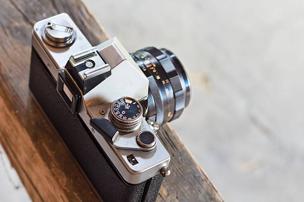 istock Vintage camera on wooden timber 625978336