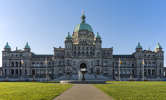 British Columbia Parliament Building Victoria BC Canada on a sunny day