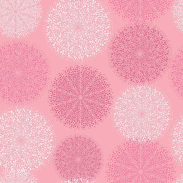 Vector illustration of pattern pink circular ornament