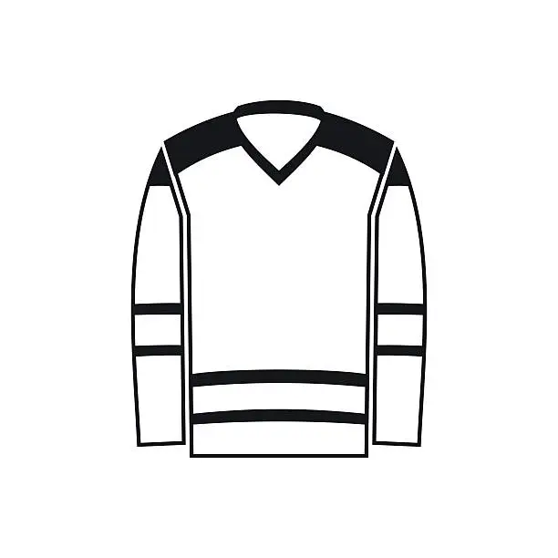 Vector illustration of Hockey uniform black simple icon