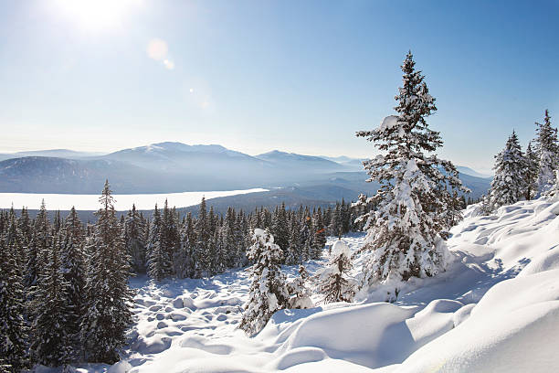 istock Mountain range Zyuratkul, winter landscape 625989166