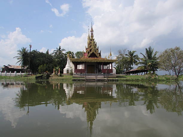 istock Water Pagoda in Inle Lake 625997674