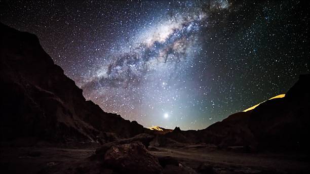 istock Star trails in Atacama desert Chile 625998606