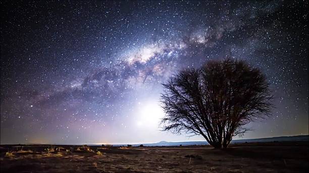 istock Star trails in Atacama desert Chile 625999310