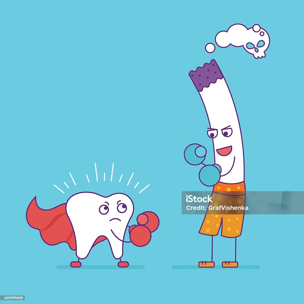White Tooth Fighting Or Boxing With Cigarette Cartoon Character Stock Illustration - Download Image Now - iStock White Tooth Fighting Or Boxing With Cigarette Cartoon Character Stock Illustration - Download Image Now - iStock
