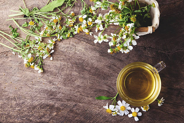 istock cup of chamomile tea with chamomile flowers 625999700