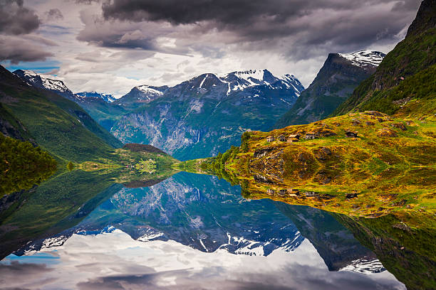 istock Sunset over fjord in Norway 626000292