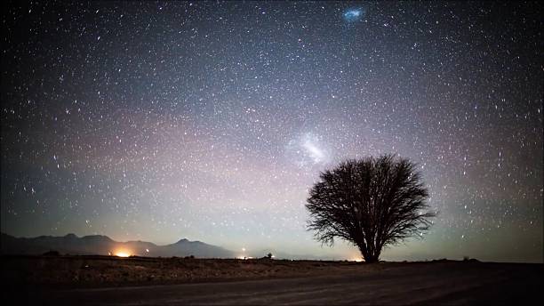 Star trails in Atacama desert Chile