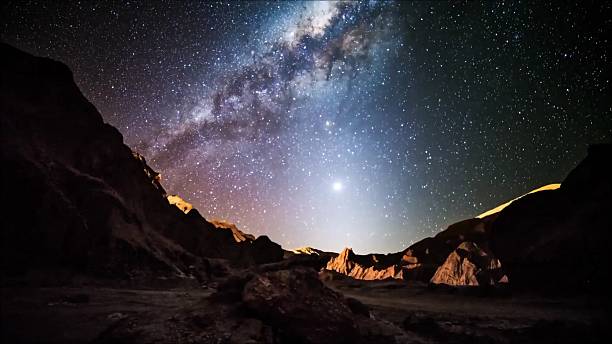 istock Star trails in Atacama desert Chile 626000772