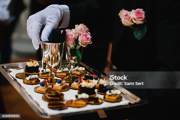 Luxury Delicious Appetizer Serving Stock Photo - Download Image Now - Luxury, Wedding, Service