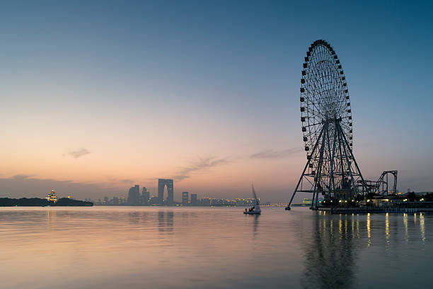 istock High rise and  sky wheel  at jinji lake 626001480
