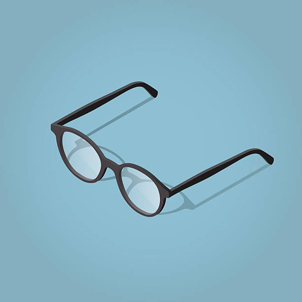 Glasses Isometric vector glasses illustration with shadow for reading. river wear stock illustrations