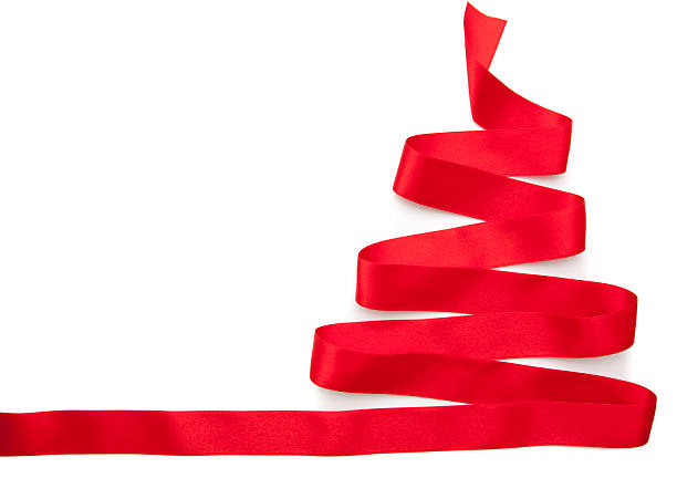 istock christmas tree made from red ribbon isolated 626003612