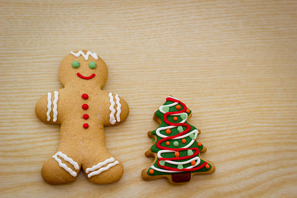 istock New Year gingerbread men, Christmas tree, stars 626004282