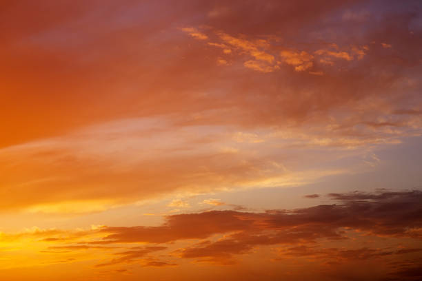 istock Fiery orange colorful sunset sky. Beautiful sky. 626005222