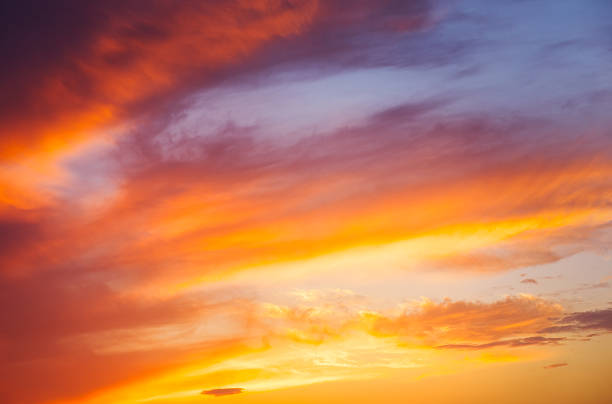 istock Fiery orange colorful sunset sky. Beautiful sky. 626005350