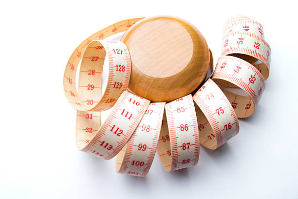 istock Yo-yo effect concept. Wooden yoyo with centimeter measure. 626009464