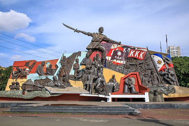 Katipunan (abbreviated to KKK) monument in Manila, Philippines Manila, Philippines - November 27, 2016: Katipunan (abbreviated to KKK) monument in Manila, Philippines katipunan stock pictures, royalty-free photos & images