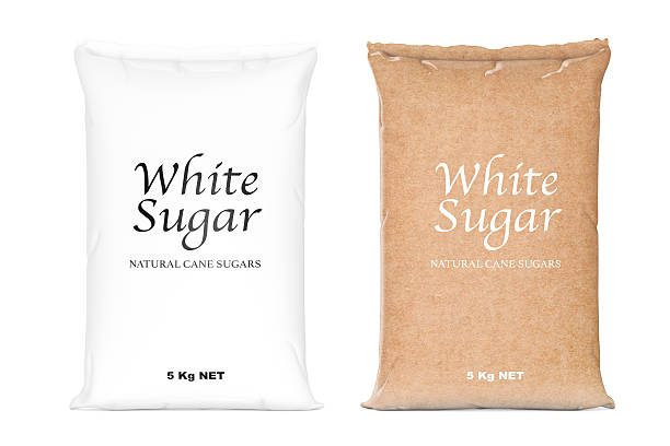 istock Bags of White Refined Sugar. 3d Rendering 626037344