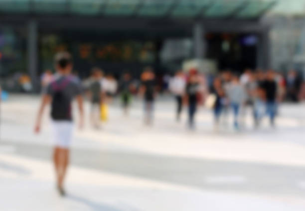 istock Abstract blurred people walking at shopping center 626037834