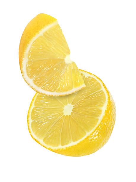 istock hanging, falling and flying lemon isolated with clipping path 626037990